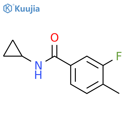 N-cyclopropyl-3-fluoro-4-methylbenzamide structure