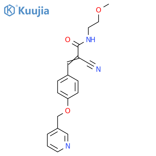 2-cyano-N-(2-methoxyethyl)-3-{4-[(pyridin-3-yl)methoxy]phenyl}prop-2-enamide structure