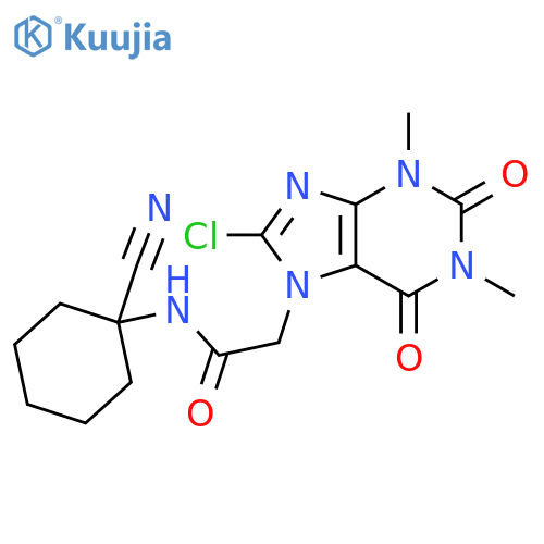 8-Chloro-N-(1-cyanocyclohexyl)-1,2,3,6-tetrahydro-1,3-dimethyl-2,6-dioxo-7H-purine-7-acetamide structure