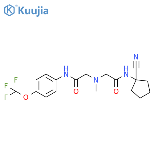 Acetamide, 2-[[2-[(1-cyanocyclopentyl)amino]-2-oxoethyl]methylamino]-N-[4-(trifluoromethoxy)phenyl]- structure