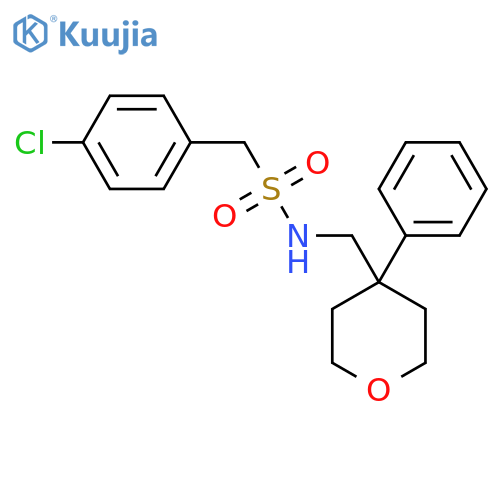 1-(4-chlorophenyl)-N-(4-phenyloxan-4-yl)methylmethanesulfonamide structure
