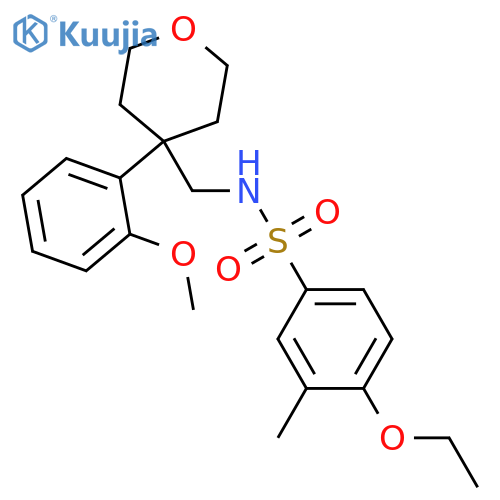 4-ethoxy-N-{4-(2-methoxyphenyl)oxan-4-ylmethyl}-3-methylbenzene-1-sulfonamide structure