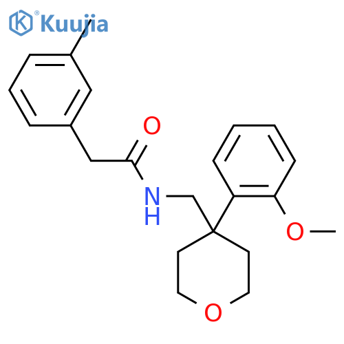N-{[4-(2-methoxyphenyl)oxan-4-yl]methyl}-2-(3-methylphenyl)acetamide structure