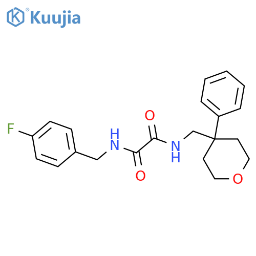 N'-[(4-fluorophenyl)methyl]-N-[(4-phenyloxan-4-yl)methyl]ethanediamide structure