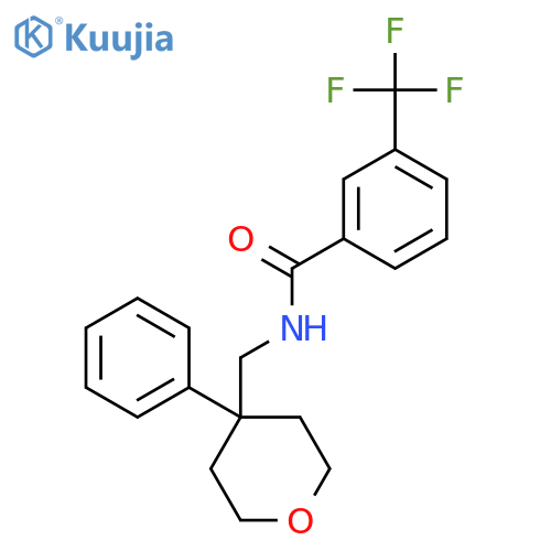 N-[(4-phenyloxan-4-yl)methyl]-3-(trifluoromethyl)benzamide structure