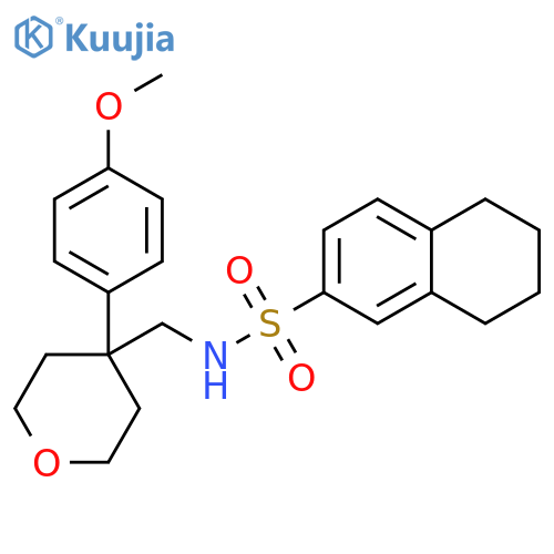 N-{4-(4-methoxyphenyl)oxan-4-ylmethyl}-5,6,7,8-tetrahydronaphthalene-2-sulfonamide structure