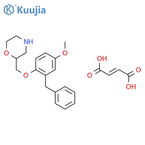 Morpholine, 2-[[4-methoxy-2-(phenylmethyl)phenoxy]methyl]-, (E)-2-butenedioate (1:1) structure