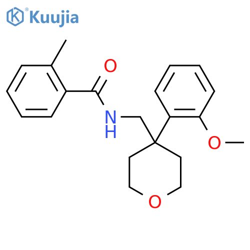 N-{[4-(2-methoxyphenyl)oxan-4-yl]methyl}-2-methylbenzamide structure
