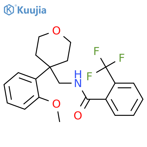 N-{[4-(2-methoxyphenyl)oxan-4-yl]methyl}-2-(trifluoromethyl)benzamide structure