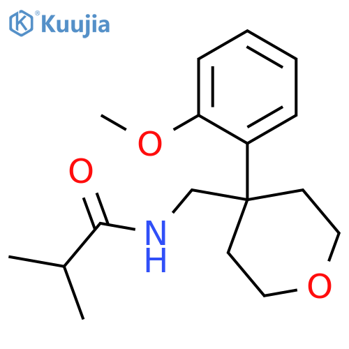 N-{[4-(2-methoxyphenyl)oxan-4-yl]methyl}-2-methylpropanamide structure