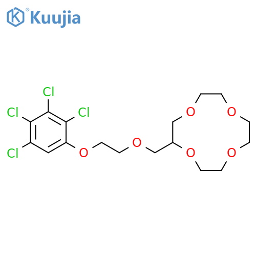 1,4,7,10-Tetraoxacyclododecane,2-[[2-(2,3,4,5-tetrachlorophenoxy)ethoxy]methyl]- structure