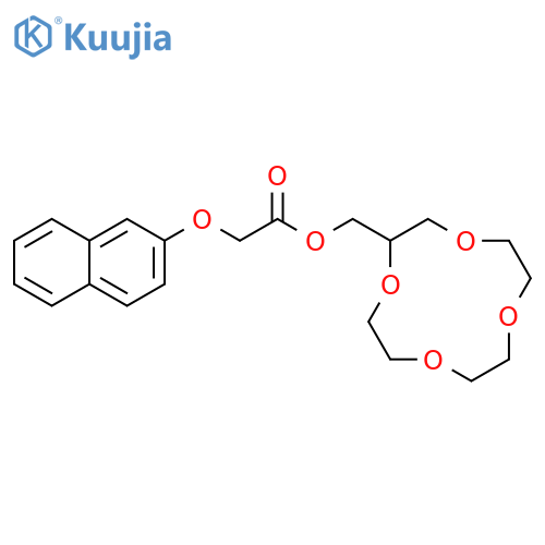 Acetic acid, (2-naphthalenyloxy)-,1,4,7,10-tetraoxacyclododec-2-ylmethyl ester structure
