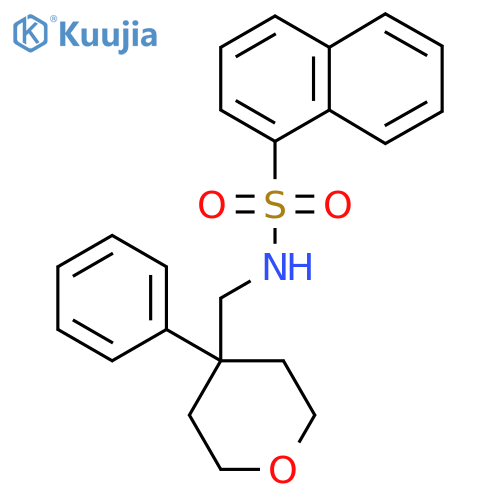 N-(4-phenyloxan-4-yl)methylnaphthalene-1-sulfonamide structure