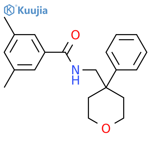 3,5-dimethyl-N-[(4-phenyloxan-4-yl)methyl]benzamide structure