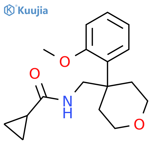 N-{[4-(2-methoxyphenyl)oxan-4-yl]methyl}cyclopropanecarboxamide structure