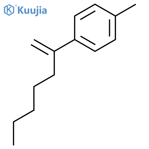 Benzene, 1-methyl-4-(1-methylenehexyl)- structure