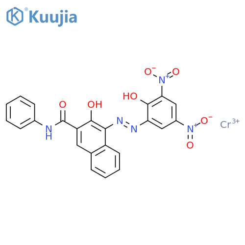 Chromate(1-),bis[3-(hydroxy-kO)-4-[2-[2-(hydroxy-kO)-3,5-dinitrophenyl]diazenyl-kN1]-N-phenyl-2-naphthalenecarboxamidato(2-)]-,sodium (1:1) structure