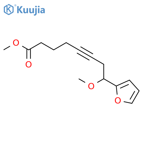 5-Octynoic acid, 8-(2-furanyl)-8-methoxy-, methyl ester structure
