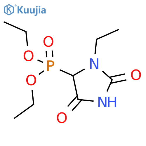 Phosphonic acid, (3-ethyl-2,5-dioxo-4-imidazolidinyl)-, diethyl ester structure