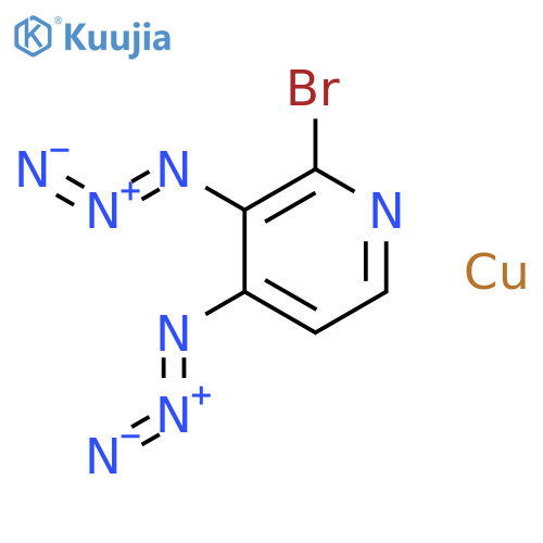 Copper, diazido(2-bromopyridine)- structure