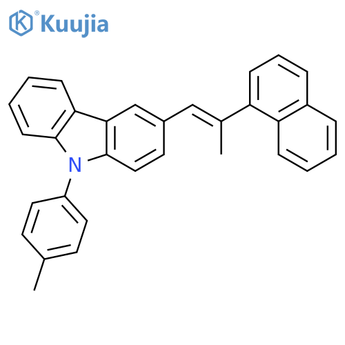 9H-Carbazole, 9-(4-methylphenyl)-3-[2-(1-naphthalenyl)-1-propenyl]- structure