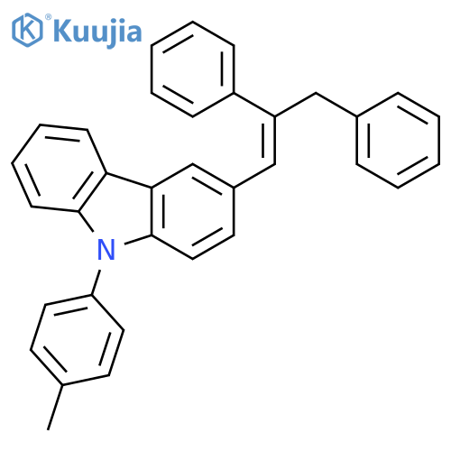 9H-Carbazole, 3-(2,3-diphenyl-1-propenyl)-9-(4-methylphenyl)- structure