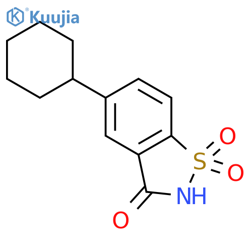 1,2-Benzisothiazol-3(2H)-one, 5-cyclohexyl-, 1,1-dioxide structure