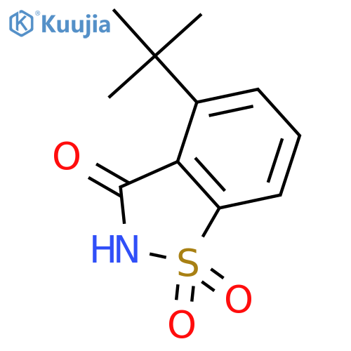 1,2-Benzisothiazol-3(2H)-one, 4-(1,1-dimethylethyl)-, 1,1-dioxide structure