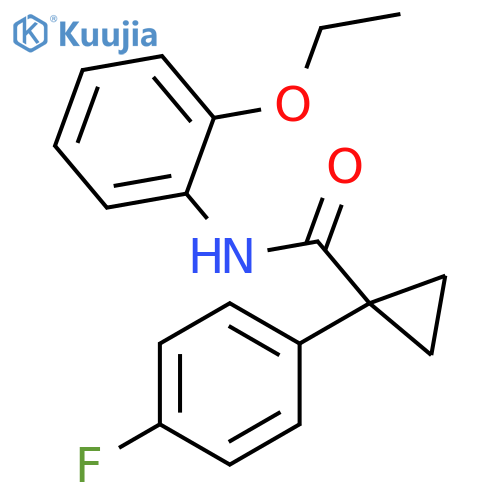 N-(2-ethoxyphenyl)-1-(4-fluorophenyl)cyclopropane-1-carboxamide structure
