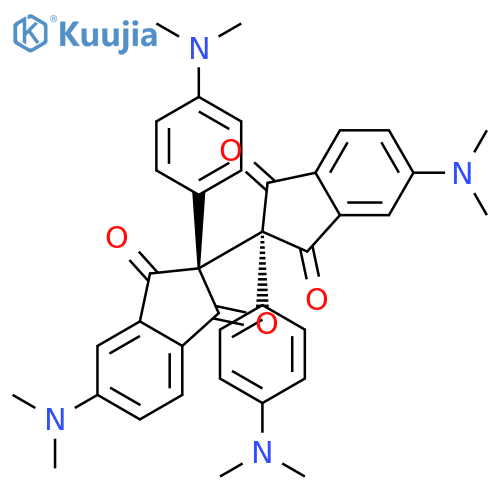 [2,2'-Bi-1H-indene]-1,1',3,3'(2H,2'H)-tetrone, 5,5'-bis(dimethylamino)-2,2'-bis[4-(dimethylamino)phenyl]-, (R*,S*)- structure