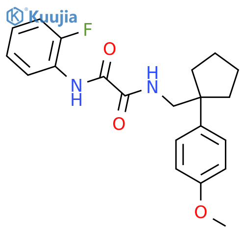 N'-(2-fluorophenyl)-N-{1-(4-methoxyphenyl)cyclopentylmethyl}ethanediamide structure
