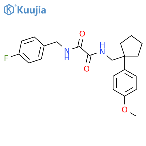N'-(4-fluorophenyl)methyl-N-{1-(4-methoxyphenyl)cyclopentylmethyl}ethanediamide structure