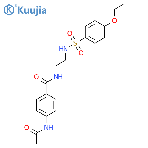 4-acetamido-N-[2-(4-ethoxybenzenesulfonamido)ethyl]benzamide structure