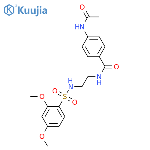 N-[2-(2,4-dimethoxybenzenesulfonamido)ethyl]-4-acetamidobenzamide structure