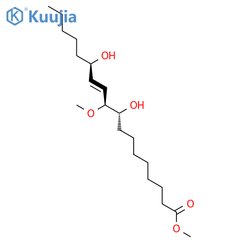 11-Octadecenoic acid, 9,13-dihydroxy-10-methoxy-, methyl ester, (9R*,10S*,11E,13R*)- structure