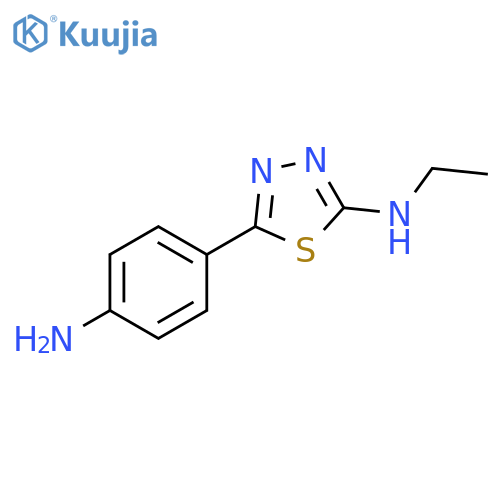 1,3,4-Thiadiazol-2-amine, 5-(4-aminophenyl)-N-ethyl- structure