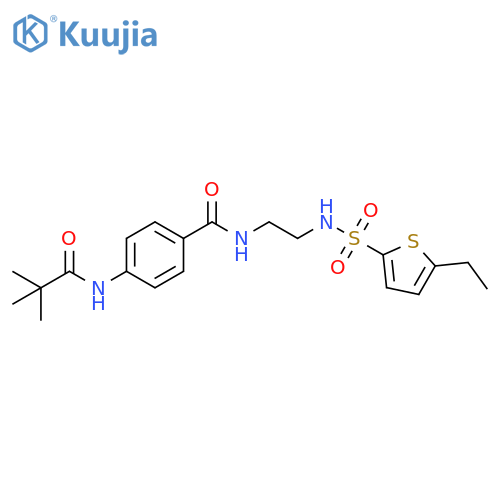 4-(2,2-dimethylpropanamido)-N-2-(5-ethylthiophene-2-sulfonamido)ethylbenzamide structure