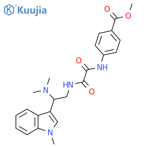 methyl 4-({[2-(dimethylamino)-2-(1-methyl-1H-indol-3-yl)ethyl]carbamoyl}formamido)benzoate structure