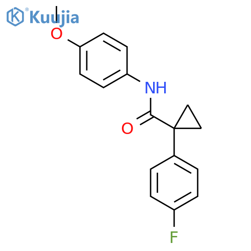 1-(4-fluorophenyl)-N-(4-methoxyphenyl)cyclopropane-1-carboxamide structure