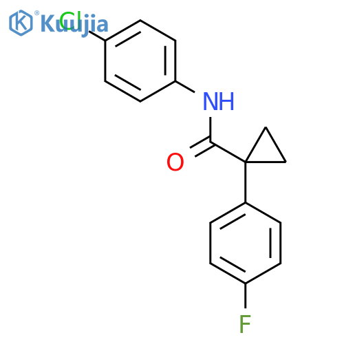 N-(4-chlorophenyl)-1-(4-fluorophenyl)cyclopropane-1-carboxamide structure