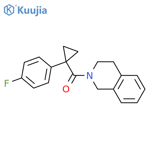2-[1-(4-fluorophenyl)cyclopropanecarbonyl]-1,2,3,4-tetrahydroisoquinoline structure