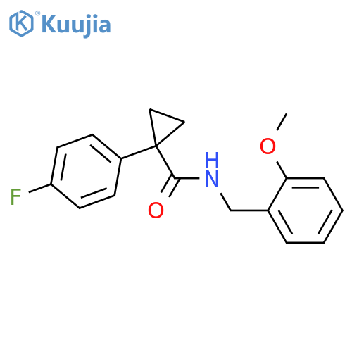 1-(4-fluorophenyl)-N-[(2-methoxyphenyl)methyl]cyclopropane-1-carboxamide structure