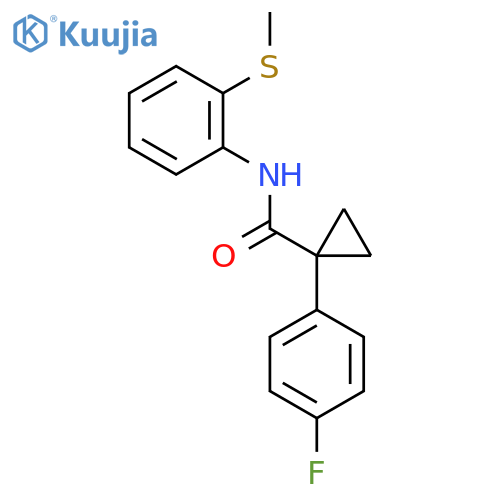 1-(4-fluorophenyl)-N-2-(methylsulfanyl)phenylcyclopropane-1-carboxamide structure