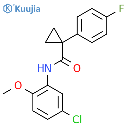 N-(5-chloro-2-methoxyphenyl)-1-(4-fluorophenyl)cyclopropane-1-carboxamide structure