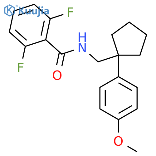 2,6-difluoro-N-{1-(4-methoxyphenyl)cyclopentylmethyl}benzamide structure
