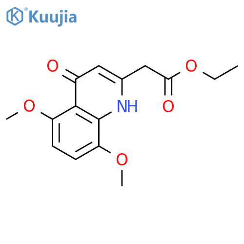 2-Quinolineacetic acid, 1,4-dihydro-5,8-dimethoxy-4-oxo-, ethyl ester structure