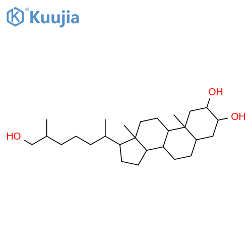 5alpha-cholestane-2beta,3alpha,26-triol structure