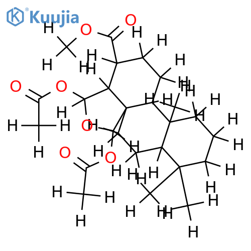 Di-Ac,Me ester-(13alphaH,14alphaH,15alpha,17beta)-15,17-Epoxy-15,17-dihydroxy-16-isocopalanoic acid structure