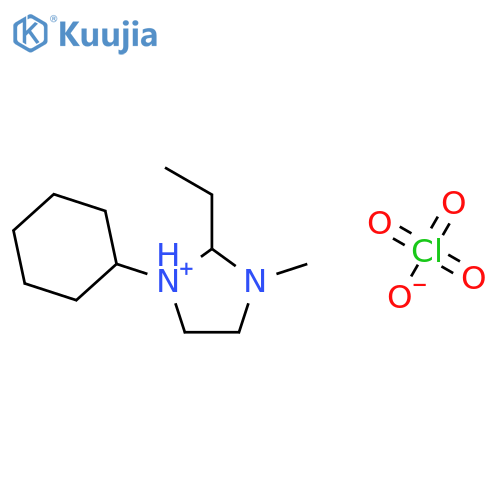 1H-IMIDAZOLIUM, 1-CYCLOHEXYL-2-ETHYL-4,5-DIHYDRO-3-METHYL-, PERCHLORATE structure