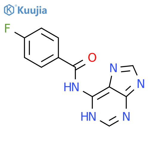Benzamide, 4-fluoro-N-1H-purin-6-yl- structure